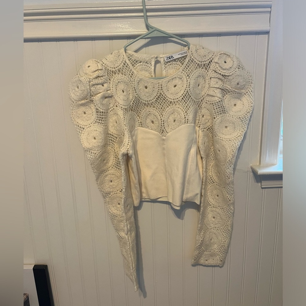 Zara knit detailed top